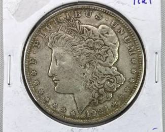 1921 Morgan Silver Dollar, US $1 Coin