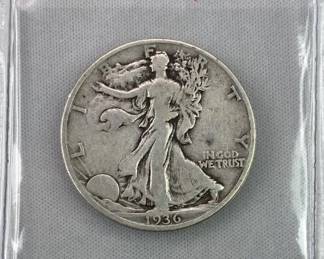 1936 Walking Liberty Silver Half Dollar