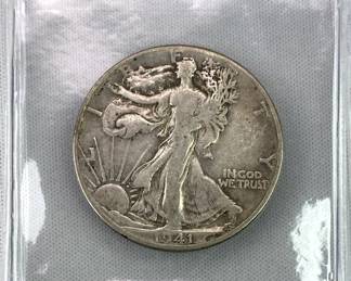 1941 Walking Liberty Silver Half Dollar