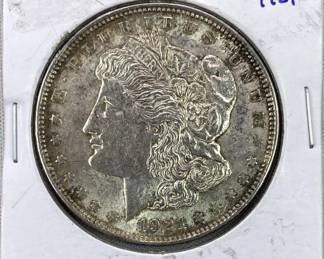1921 Morgan Silver Dollar, US $1 Coin
