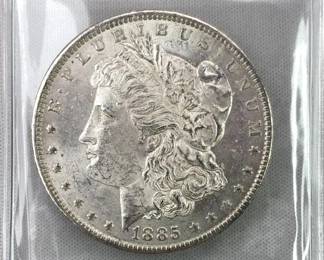 1885-O Morgan Silver Dollar, US $1 Coin