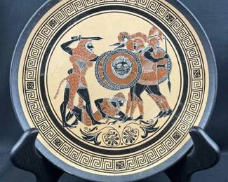 Herakies Fighting Geryones Athens Greece Plate