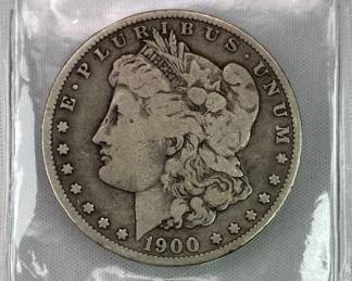 1900-O Morgan Silver Dollar, US $1 Coin