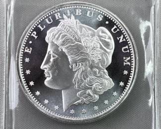 1oz Silver Morgan Style Prooflike .999 Round