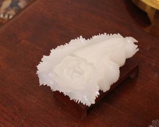White Jade sculpture - smaller size, 5 inches long