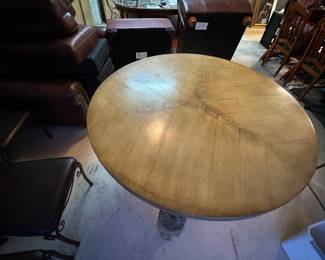 Custom large 5ft round table (30 in tall x 64 in). Maker: Stanley Klonowski Fine Woodworking & Design 