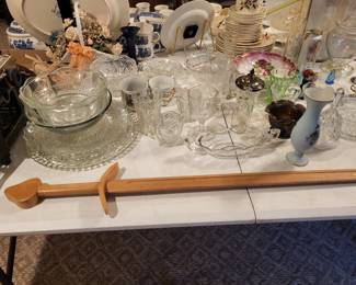 wood sword and misc,