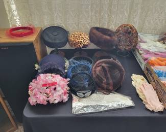 Vintage hats and gloves