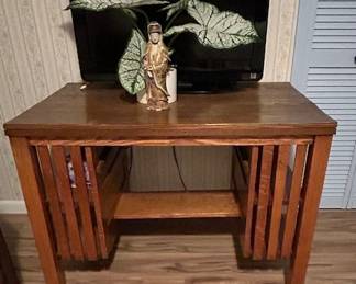 Stickley - esque old desk & Sony TV 