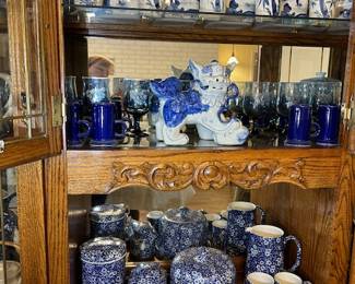 Calico dishes from England.  Vintage.