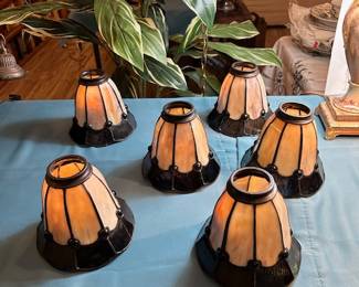 Stained glass lamps for the Chandelier ( not pictured here) 