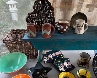 Hand-made pottery by Local Artists 