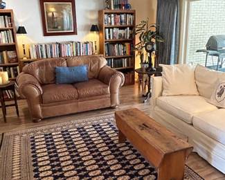 Solid Wood Book Cases, Classic Books, Octagonal table, Lamps. Home Decor. 