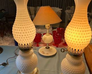 Vintage bedside table lamps.