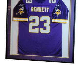 Michael Bennett Signed Framed Jersey MN Vikings