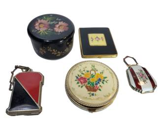 Antique Enamel Compacts, Cigarette Case Etc