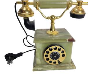 Vintage Italian Onyx Telephone