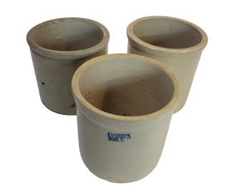 3 - Antique Stoneware Crocks