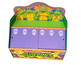 1980s TMNT Toy Box, Curtains, Water Bottles