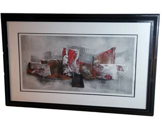 Laszlo Dus Abstract Painting on Paper