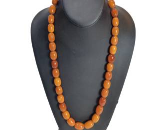 1920s Baltic Butterscotch Amber Necklace