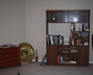 Books, entertainment cabinet (priced to sell)  