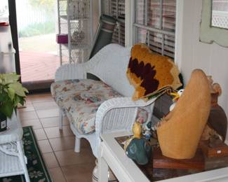 white rattan/wicker furniture