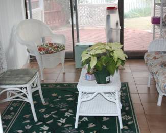 white rattan/wicker furniture