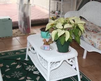 white rattan/wicker furniture