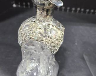 Victorian glug glug decanter 7.75 inches tall