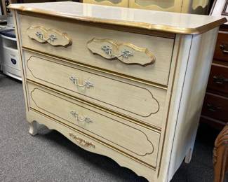 French Provincial style 3 drawer chest 31 x 38 x 17 in