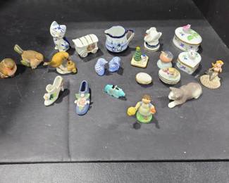 Valuable miniatures collection including Wendt & Kuhn, Limoges, Enesco, Holland, Royal Copenhagen, Japan