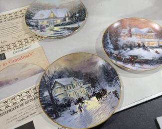 Three collectors plates with COA