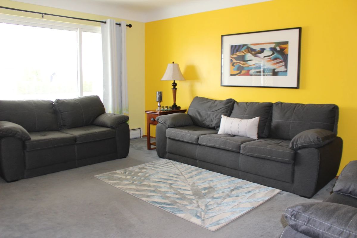 Framed Art, Sofa and Loveseat