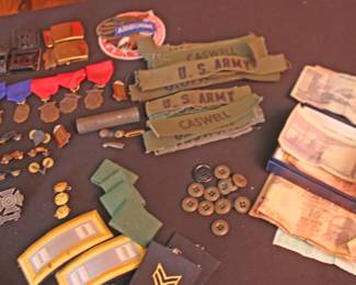 Military Pins, Buttons, patches Foreign Moneis