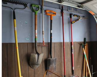 Racks, Schovels, Trimmer, Push Broom