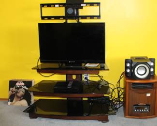 Heater, Speakers, Tv Stand, TV