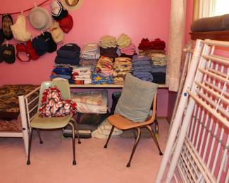 Chairs, Bed, Hats, Cloths