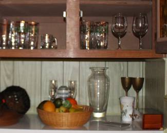 Wood Duck, Glasses, Stemware, Basket, Vase