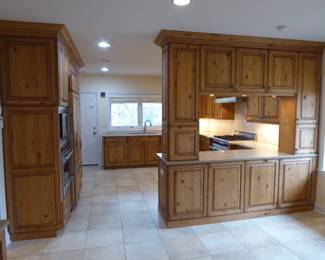 Let’s start with the beautiful Wormy Chestnut Kitchen Cabinets Custom made by Grabill Cabinets out of Grabill, Indiana. $7,650.00.