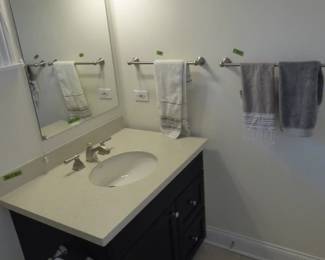 For more info & prices, copy & paste link: https://beforeudemo.com/sales-event/winnetka-chestnut-kitchen-cabinets-bathroom-rehab/