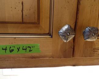 Let’s start with the beautiful Wormy Chestnut Kitchen Cabinets Custom made by Grabill Cabinets out of Grabill, Indiana. $7,650.00.