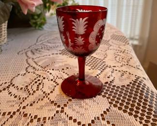 19th Century Bohemian wine glasses