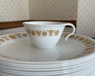 Fun hook style Corelle Ware Butterfly Gold coffee cups!