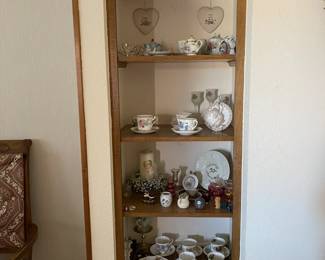 Child's china tea set, assorted pretty tea cups.