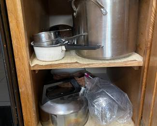 Revere Ware cookware, including lobster pot.