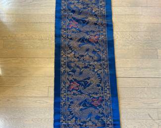 Japanese silk scroll or wall hanging silk embroidered piece for sale during in-person shopping Friday and Saturday