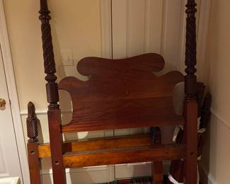 $400  Presale available starting at 9 am sharp until 4pm Thursday.   Click message icon for instructions. Pair of antique twin beds- meant for custom sized mattress but will work with a typical twin using a standard metal frame.  