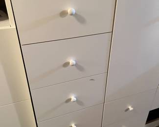 $60. Five drawer tower storage unit.  16"w x 19.5"d x   "h. Presale available starting at 9 am sharp until 4pm Thursday.  Click message icon for instructions.  