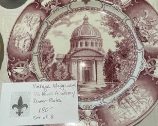 Wintage Wedgwood US Naval Academy dinner plates